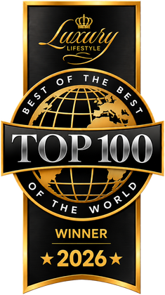 Luxury Lifestyle Awards — Top 100 Travel Agencies & Tour Operators World 2026, sello de ganador