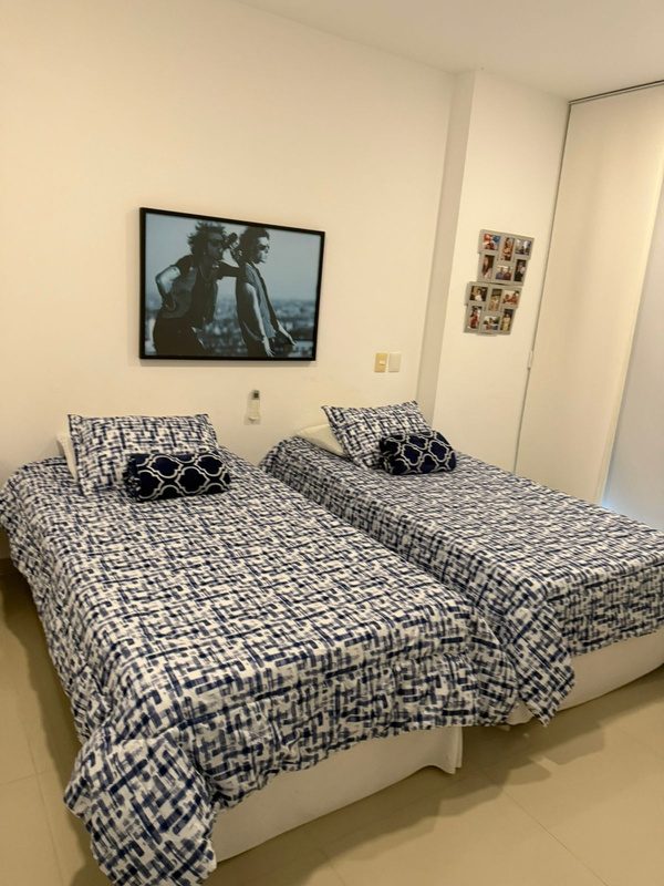 Segunda habitación con dos camas en Boquilla Loft