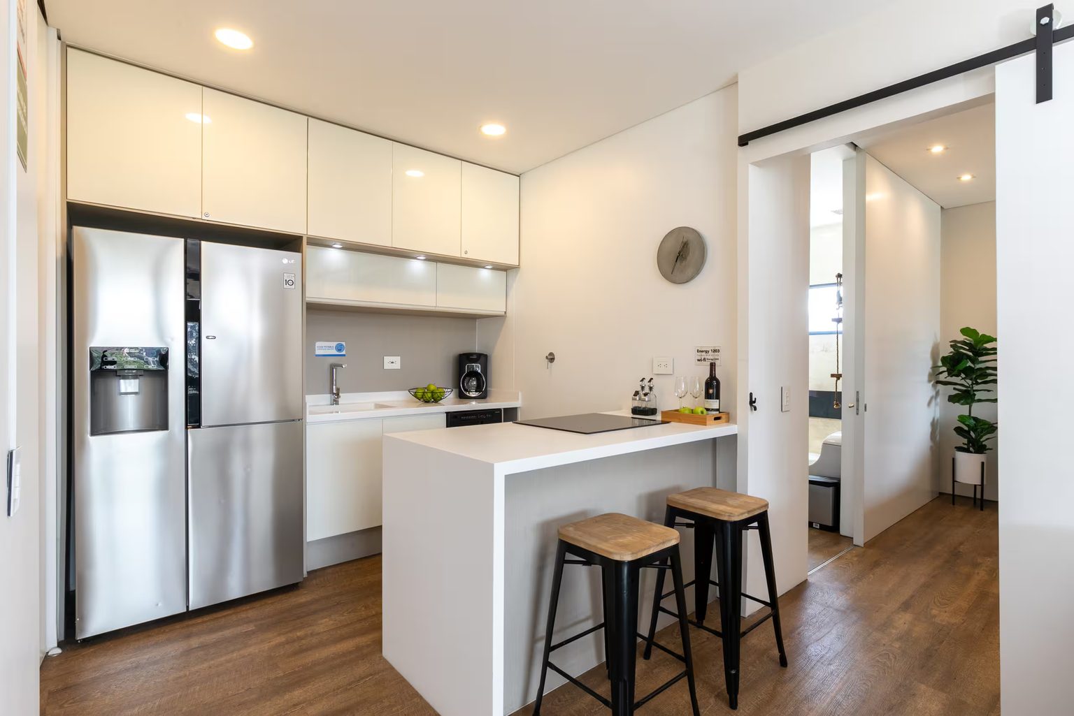 Fully equipped kitchen with island at Energy 1201, Medellin