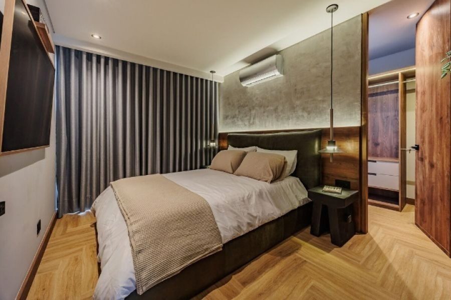Habitación con cama queen en Morph, Medellín