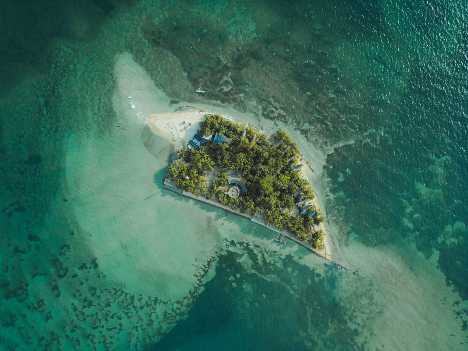 Aerial view of Corona Island, Rosario Islands